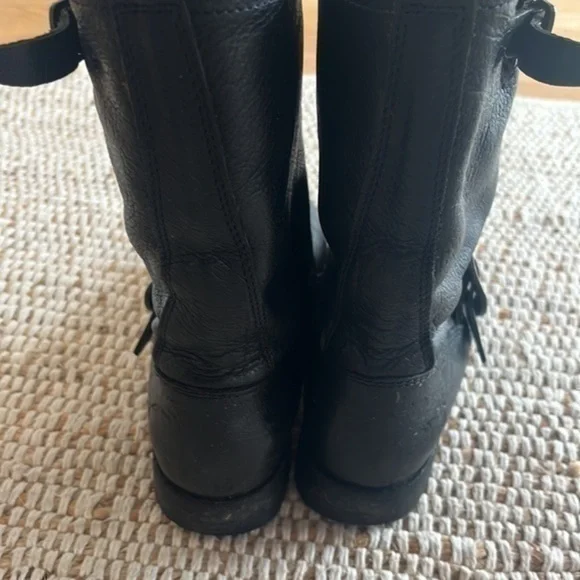 Frye Black Leather Ankle Boots - Picture 4 of 7